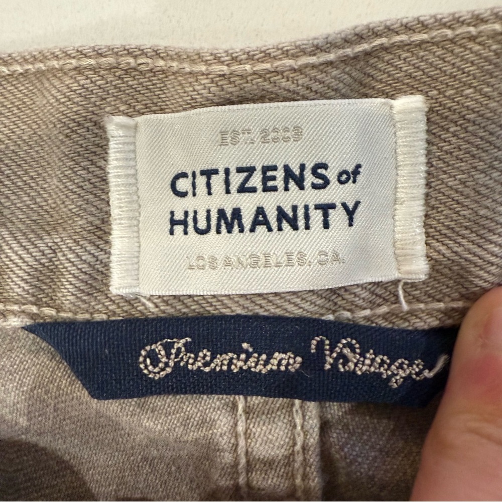 Citizens Of Humanity Jolene High Rise Vintage Slim Crop Jeans Women’s 29 Taupe - Picture 6 of 13